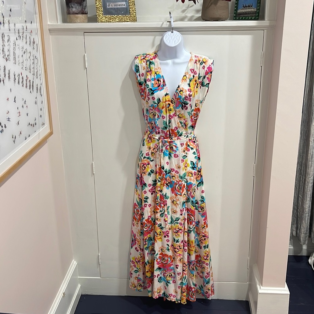 Yumi Kim silk floral wrap dress